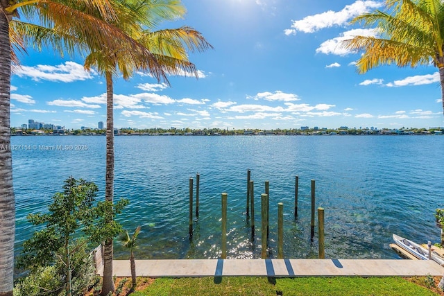 1510 Stillwater Dr, Miami Beach, FL 33141 - water view with a dock