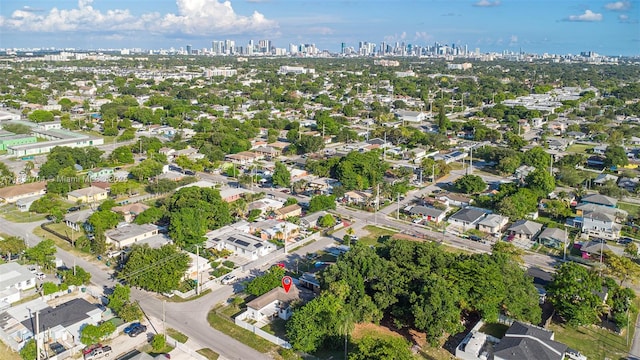 7190 NW 21st Ave, Miami, FL 33147 - aerial view of property's location featuring city skyline