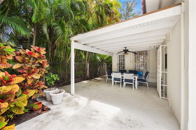 811 SW 25th Rd, Miami, FL 33129 - view of patio featuring outdoor dining space and a ceiling fan
