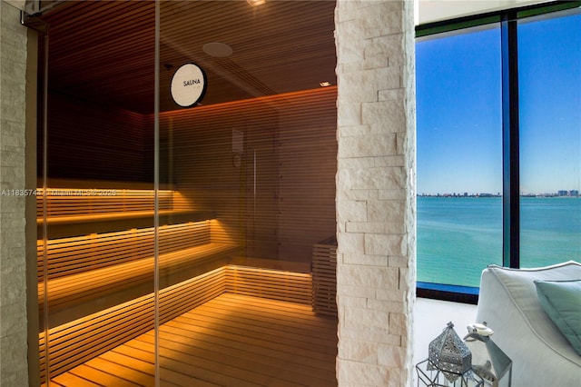 3131 NE 7th Ave Unit 1202, Miami, FL 33137 - sauna with wood finished floors