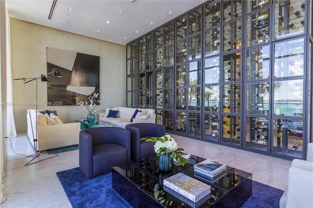 3131 NE 7th Ave Unit 1202, Miami, FL 33137 - building lobby featuring a towering ceiling and floor to ceiling windows