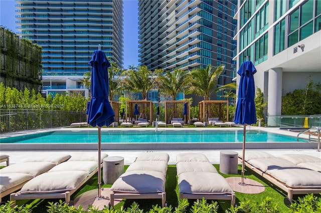 3131 NE 7th Ave Unit 1202, Miami, FL 33137 - community pool featuring a patio area