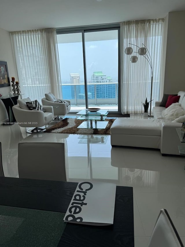 200 Biscayne Boulevard Way Unit 4603, Miami, FL 33131 - living area featuring tile patterned floors