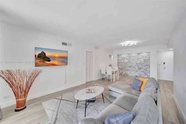 5005 Collins Ave Unit 815, Miami Beach, FL 33140 - living room with wood finished floors and baseboards