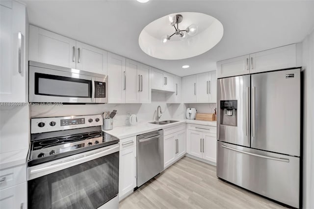 5005 Collins Ave Unit 815, Miami Beach, FL 33140 - kitchen with appliances with stainless steel finishes, white cabinets, light countertops, and recessed lighting