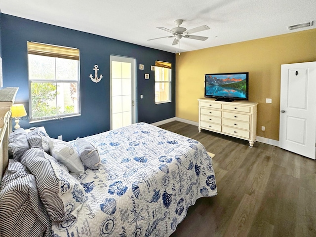 4126 Cascada Cir, Cooper City, FL 33024 - bedroom featuring wood finished floors and a ceiling fan
