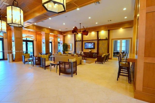 4126 Cascada Cir, Cooper City, FL 33024 - common area featuring recessed lighting and wood walls