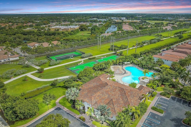 4126 Cascada Cir, Cooper City, FL 33024 - aerial view of property's location featuring a pool area