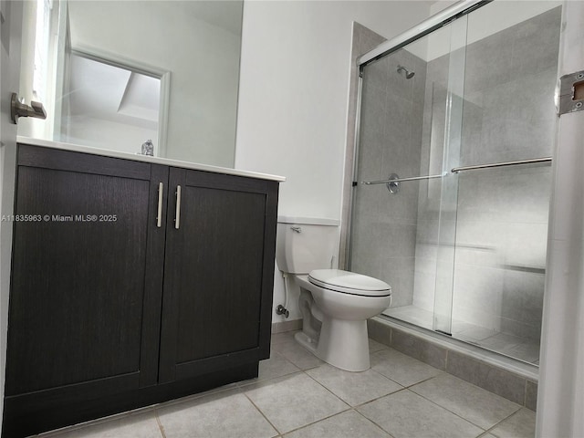 2693 SE 19th St, Homestead, FL 33035 - bathroom featuring tile patterned flooring, a shower stall, and vanity
