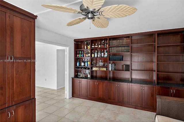 1600 S Bayshore Ln Unit 3A, Coconut Grove, FL 33133 - indoor dry bar with ceiling fan