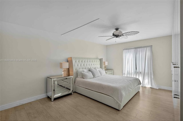 1600 S Bayshore Ln Unit 3A, Coconut Grove, FL 33133 - bedroom featuring light wood-type flooring and ceiling fan