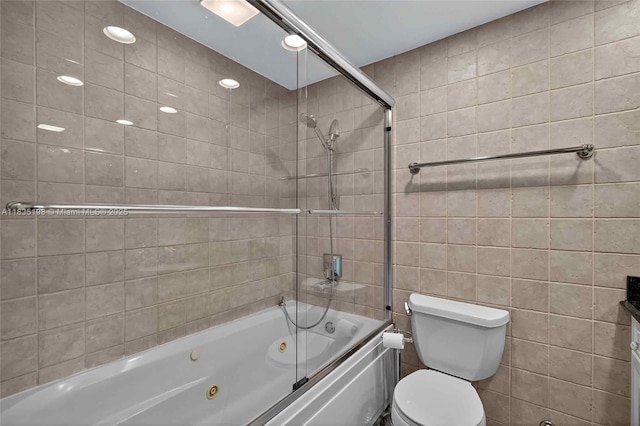 1600 S Bayshore Ln Unit 3A, Coconut Grove, FL 33133 - bathroom with a combined bath / shower with jetted tub and tile walls