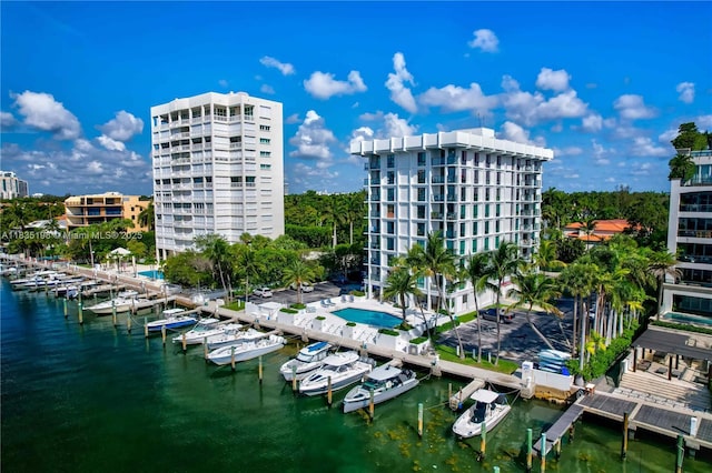 1600 S Bayshore Ln Unit 3A, Coconut Grove, FL 33133 - view of building exterior featuring a water view and view of marina