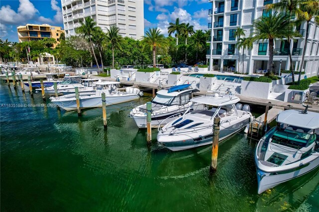 1600 S Bayshore Ln Unit 3A, Coconut Grove, FL 33133 - dock with a water view