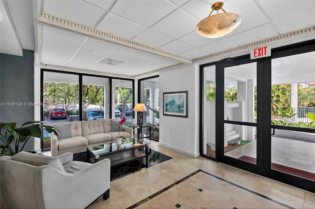 1600 S Bayshore Ln Unit 3A, Coconut Grove, FL 33133 - building lobby with a drop ceiling