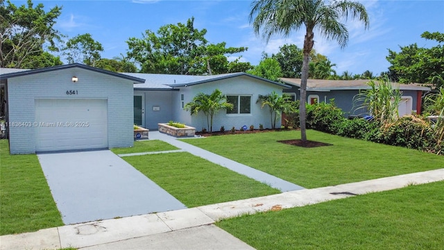 6541 SW 8th St, North Lauderdale, FL 33068 - single story home featuring an attached garage, a front lawn, and driveway