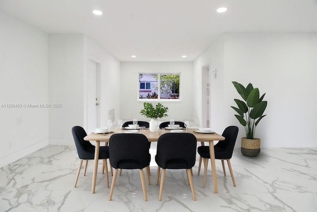 6541 SW 8th St, North Lauderdale, FL 33068 - dining area featuring recessed lighting and marble finish flooring