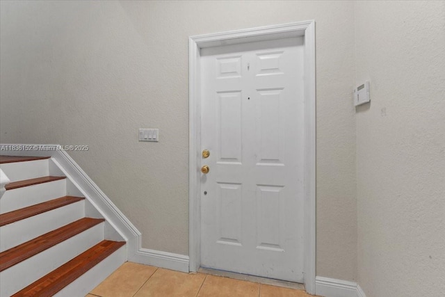 12720 SW 49th Ct, Miramar, FL 33027 - foyer with light tile patterned floors and stairway