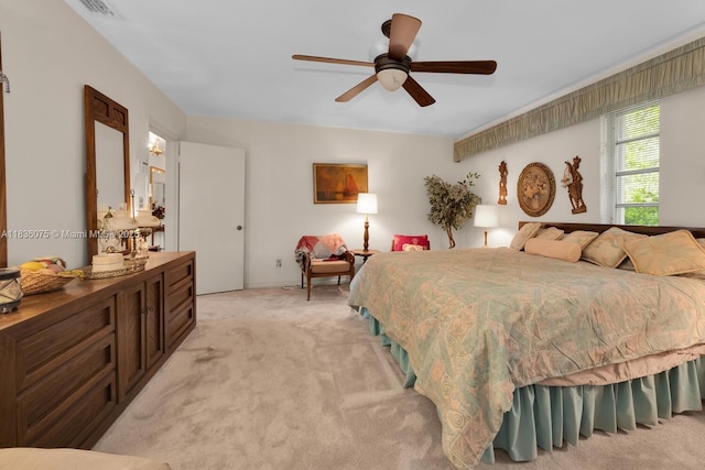 15340 SW 82nd Ave, Palmetto Bay, FL 33157 - bedroom featuring light carpet and ceiling fan