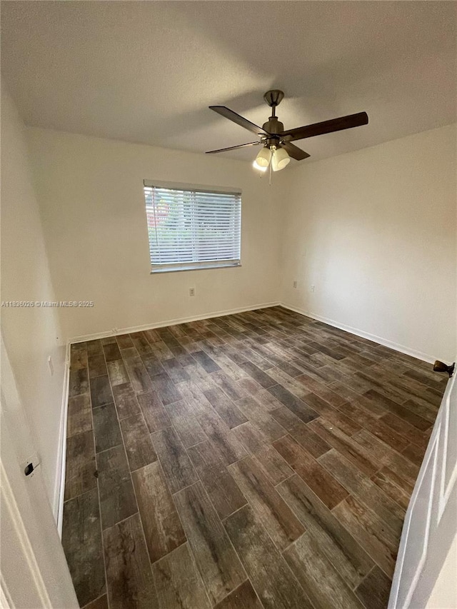 2173 NW 78th Ave Unit 103, Pembroke Pines, FL 33024 - empty room with dark wood-type flooring, a ceiling fan, and a textured ceiling