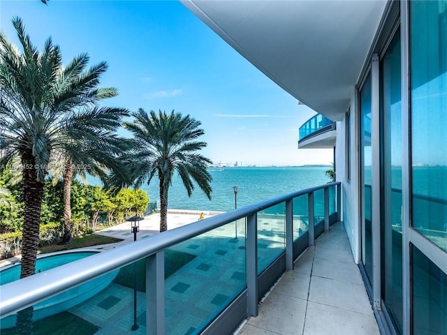1331 Brickell Bay Dr Unit Bl-21, Miami, FL 33131 - balcony with a water view and view of pool