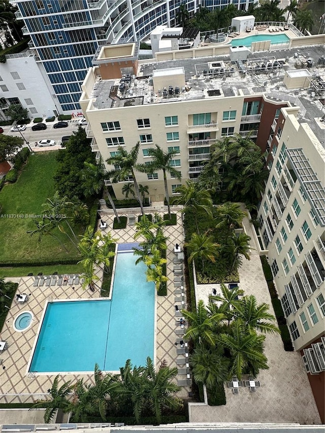 2000 N Bayshore Dr Unit 1505, Miami, FL 33137 - bird's eye view of a pool area