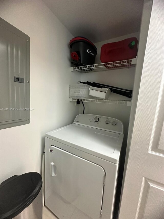 2000 N Bayshore Dr Unit 1505, Miami, FL 33137 - laundry area featuring washer / dryer and electric panel