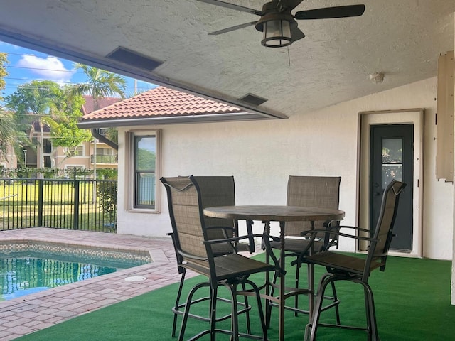 8924 47th Ct, Coral Springs, FL 33067 - view of patio featuring ceiling fan