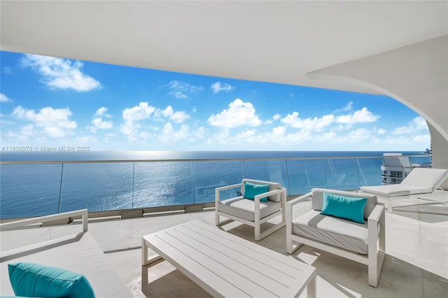 16901 Collins Ave Unit 2702, Sunny Isles Beach, FL 33160 - patio / terrace featuring a water view