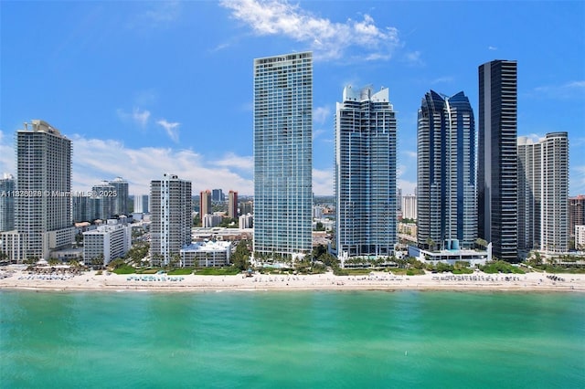 16901 Collins Ave Unit 2702, Sunny Isles Beach, FL 33160 - drone / aerial view of extended coastline and city skyline