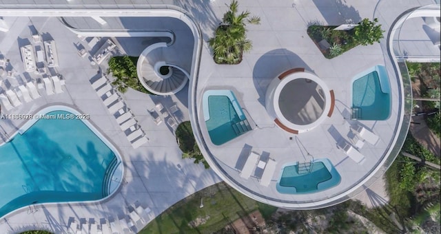 16901 Collins Ave Unit 2702, Sunny Isles Beach, FL 33160 - bird's eye view of a pool area