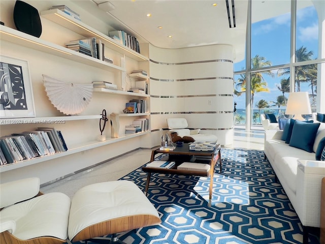 16901 Collins Ave Unit 2702, Sunny Isles Beach, FL 33160 - living room featuring recessed lighting
