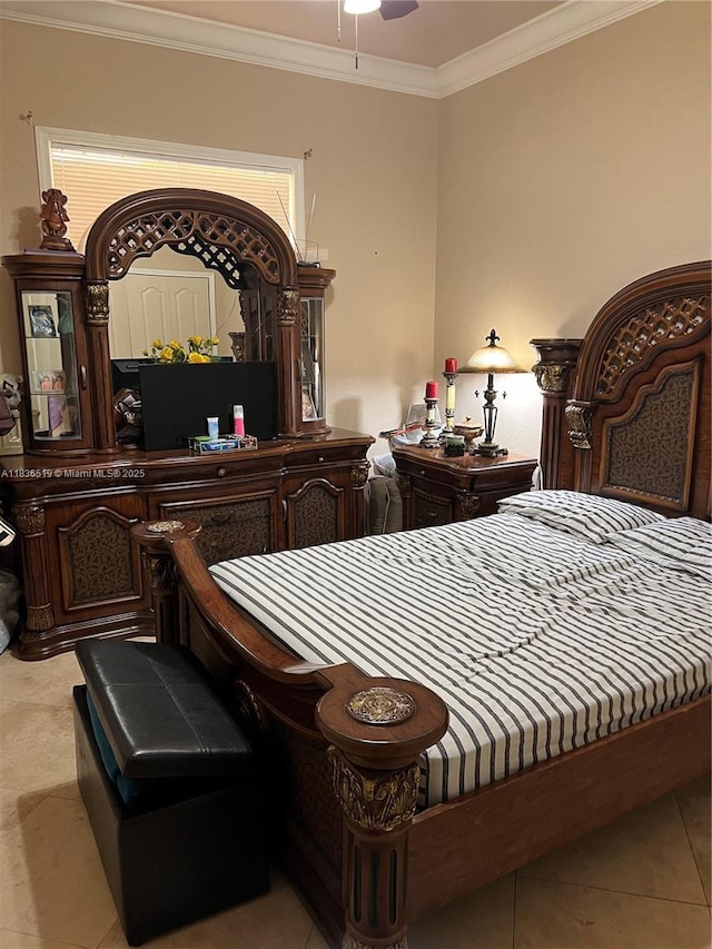 18122 NW 91st Ct, Hialeah, FL 33018 - bedroom with crown molding and light tile patterned flooring