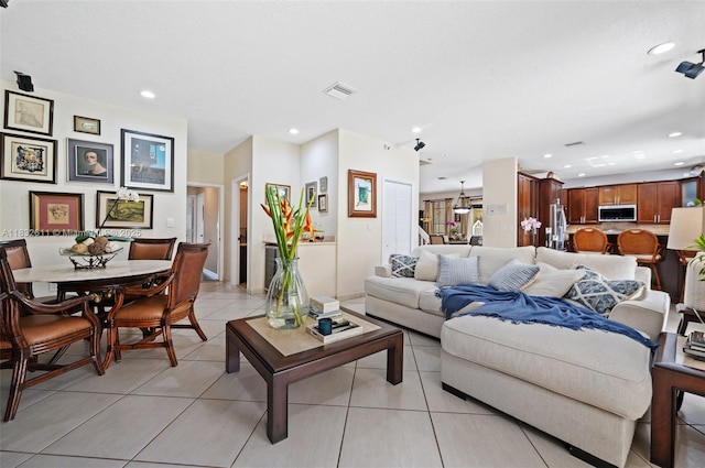5194 NW 106th Ave, Doral, FL 33178 - living area with recessed lighting and light tile patterned flooring