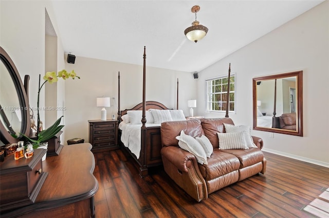 5194 NW 106th Ave, Doral, FL 33178 - bedroom featuring lofted ceiling and dark wood-type flooring