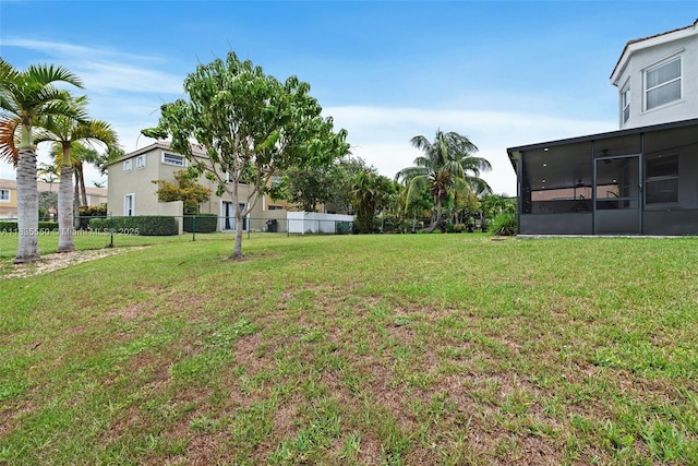 15376 NW 14th Mnr, Pembroke Pines, FL 33028 - view of yard with a sunroom