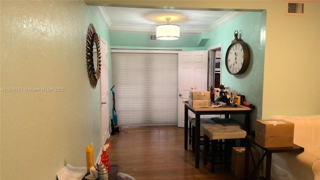 841 NE 139th St, North Miami, FL 33161 - corridor featuring ornamental molding and wood finished floors
