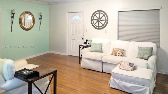 841 NE 139th St, North Miami, FL 33161 - living room with wood finished floors and baseboards