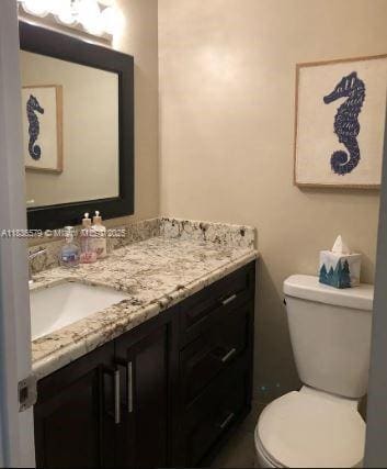 500 Bayview Dr Unit Ph-18, Sunny Isles Beach, FL 33160 - bathroom featuring vanity and toilet