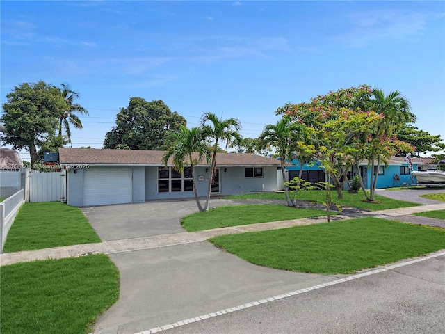 4721 W Park Rd, Hollywood, FL 33021 - ranch-style house with an attached garage, asphalt driveway, and stucco siding