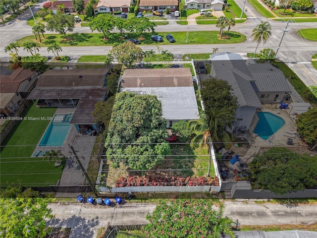 4721 W Park Rd, Hollywood, FL 33021 - aerial perspective of suburban area featuring a pool