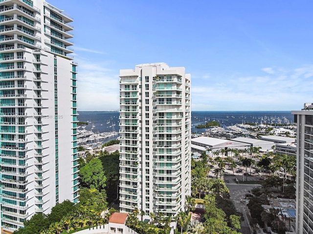 2645 S Bayshore Dr Unit 304, Miami, FL 33133 - view of apartment building / complex with a city view and a water view
