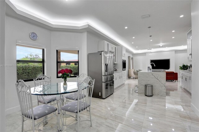 7970 SW 26th St, Miami, FL 33155 - dining area with a raised ceiling and recessed lighting