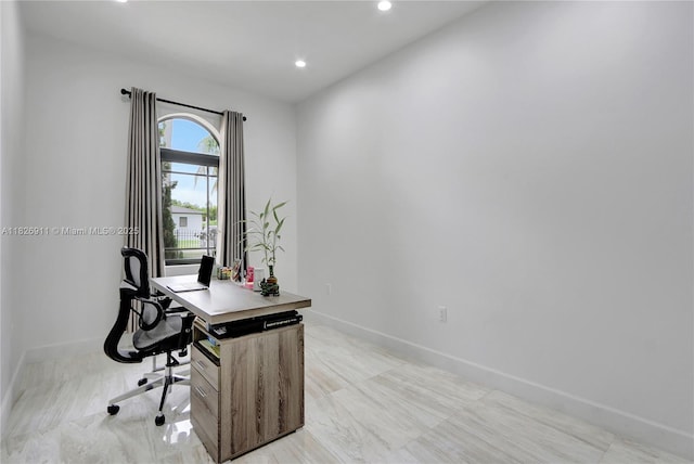 7970 SW 26th St, Miami, FL 33155 - office featuring baseboards and recessed lighting