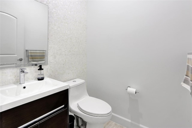 7970 SW 26th St, Miami, FL 33155 - half bathroom with vanity and decorative backsplash