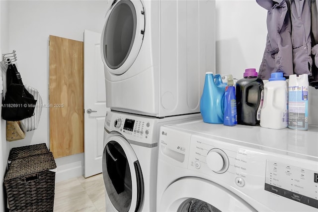 7970 SW 26th St, Miami, FL 33155 - laundry room with stacked washer / dryer