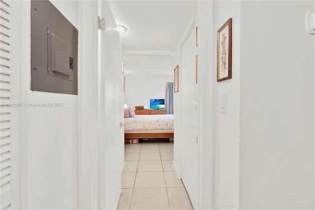 6886 N Kendall Dr Unit D102, Pinecrest, FL 33156 - hall with electric panel and light tile patterned floors