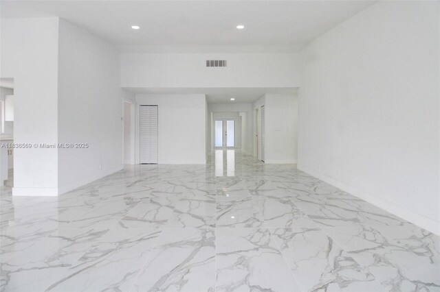 4808 Mango Dr, Tamarac, FL 33319 - spare room featuring recessed lighting and marble finish flooring