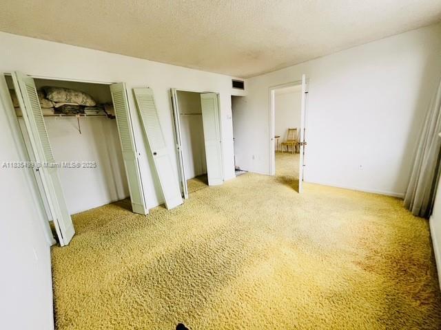 301 Croton Ave Unit 203, Lantana, FL 33462 - unfurnished bedroom featuring multiple closets and light carpet