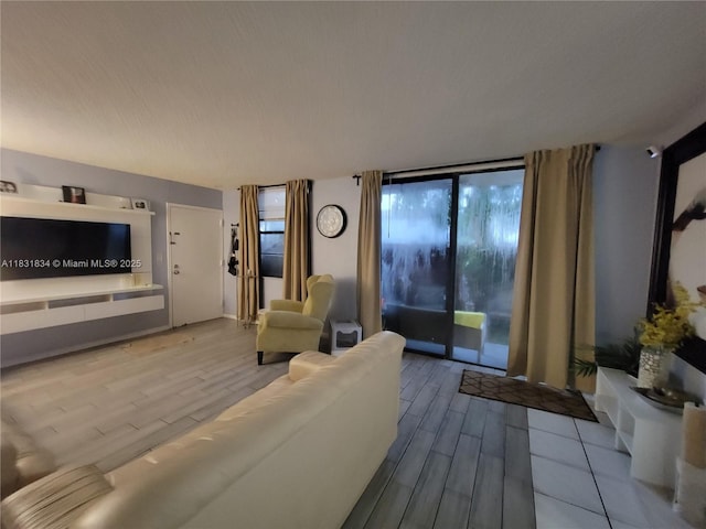 1796 NW 55th Ave Unit 103, Lauderhill, FL 33313 - living area with wood finished floors and floor to ceiling windows